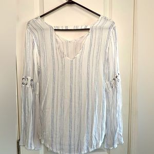 Pink Rose size small peasant top